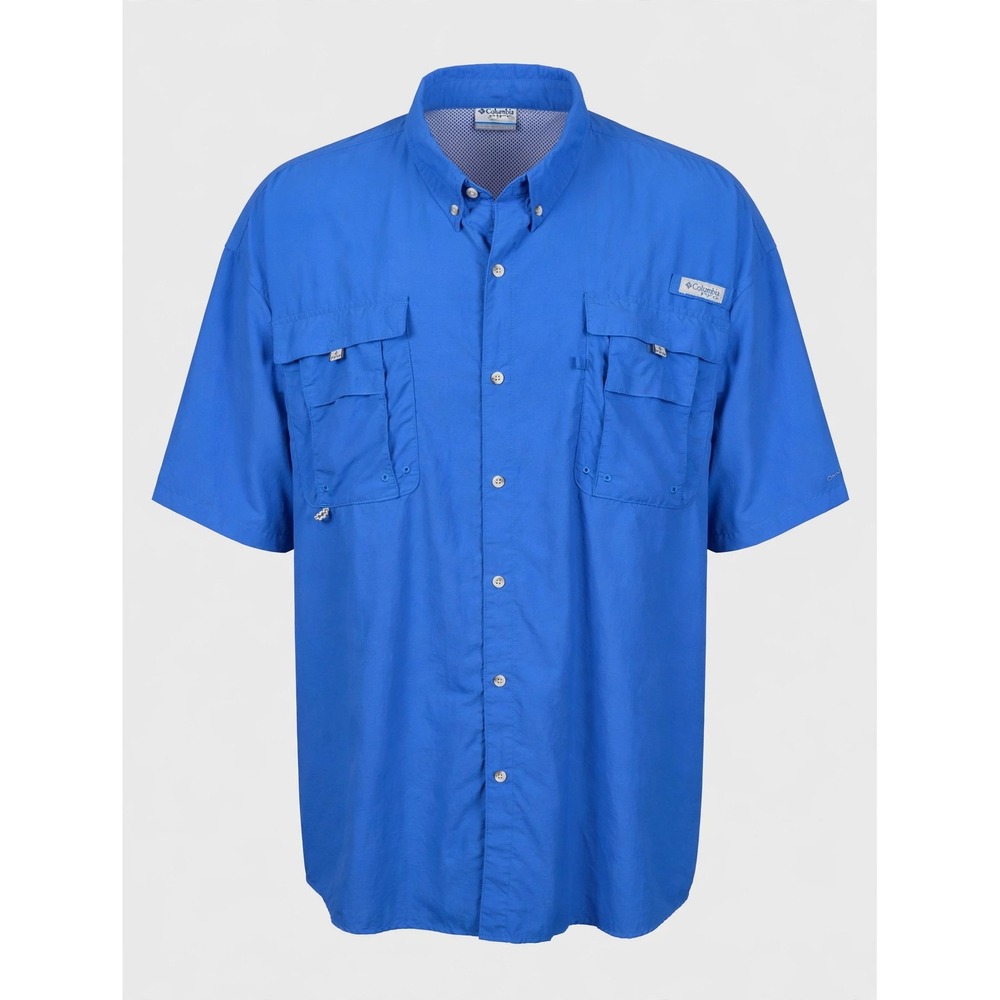 Columbia PFG Bahama Fishing Shirt 5XT Short Sleeve Utility Button Down UPF 30